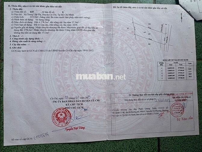 Chính chủ cần bán gấp đất xã Trung Lập Hạ ngang 10m dài 31,5m 315m