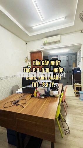 🏠 BÁN GẤP NHẬT TẢO, P.4, Q.10 - NGỘP BANK, KINH DOANH TỐT - 8.X TỶ.