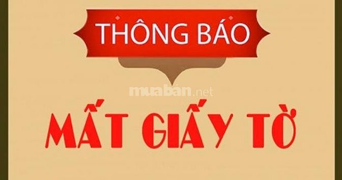 THÔNG BÁO RƠI GIẤY TỜ CĂN NHÀ Ở SỐ D2A-57, VINHOMES GRAND PARK