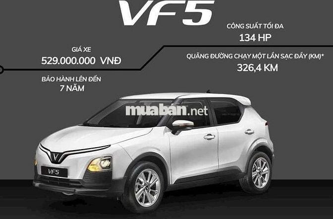VinFast VF5 giảm 4% - sẵn xe giao ngay