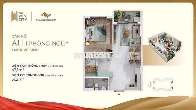 CHỈ 179 TRIỆU, SỞ HỮU CĂN HỘ THE WIN CITY - GÓP 10 TRIỆU - GẦN TP.HCM