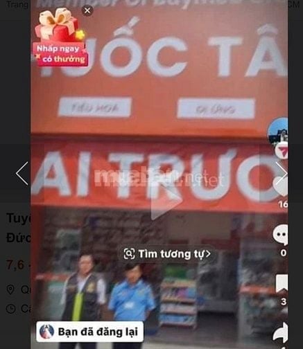 Tuyển dụng gấp 4 Bảo vệ trực Hệ Thống Nhà Thuốc Tây , Thủ Đức-Q9 HCM