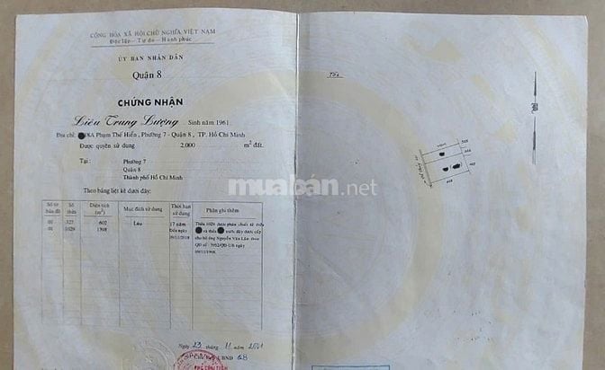 Bán đất tặng nhà cực chất tại Đường 1, P7, Q8, TpHCM