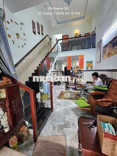 NHÀ 2 TẦNG 60m2- GẦN BỆNH VIỆN HÓC MÔN  - ĐƯỜNG OTO THÔNG GIÁ 3.TỶ580