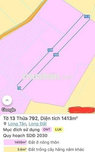 lô đất full hồng qh dân cư 10x140m . thổ cư 80m2 . cạnh hồ Suối Môn