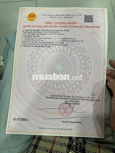 ĐẤT MẶT TIỀN KINH DOANH HIỆP THÀNH 26,DT:70m2,SHR,CHỈ 5.55 TỶ