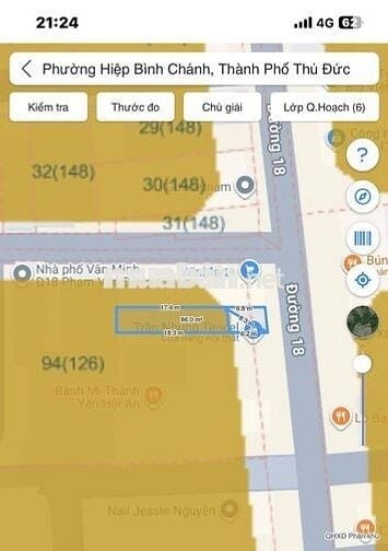 Lô đất gần 100m2, mặt tiền kinh doanh, bên cạnh Siêu Thị Gigamall.