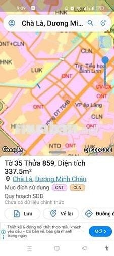 Bán đất mặt tiền đường thông gần KCN Chà Là, gần sát DT784B, giá 420tr
