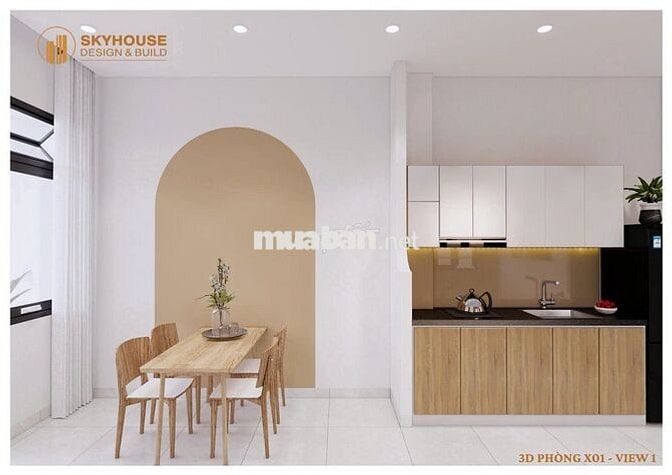 Căn hộ mới xây bao gồm các phòng studio, 1PN & 2PN, full nội thất