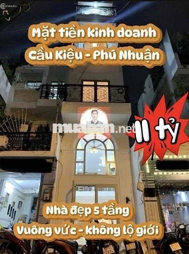 🔥 MẶT TIỀN KINH DOANH – NHÀ MỚI ĐẸP - 5 TẦNG - VUÔNG VỨC KHÔNG LỘ GIỚI