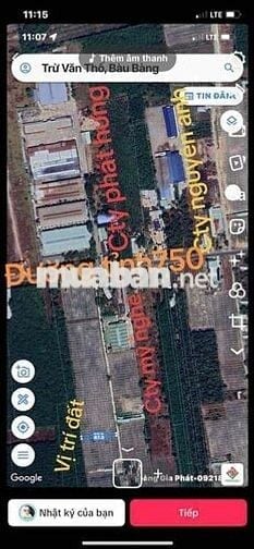 BÁN ĐẤT SỔ HỒNG RIÊNG- BÀU BÀNG