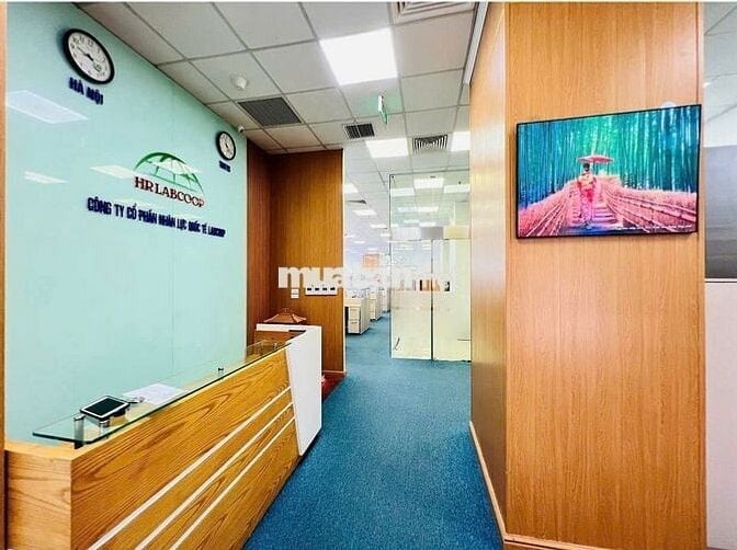 Cho thuê 219 m2 văn phòng tại tòa Hateco Xuân Phương, Đầy đủ nội thất