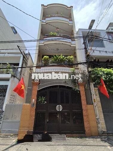 Nhà 70m2(4.5x16m), 4 tầng 6PN, Nơ Trang Long Bình Thạnh, Hẻm 6m xe hơi
