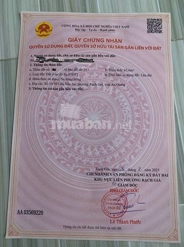 Cần bán gấp Nhà giá rẻ Tp Rạch giá