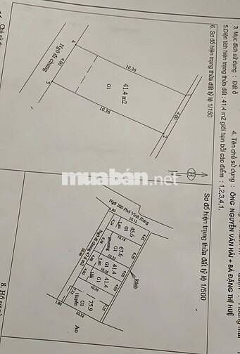 BÁN ĐẤT 41.5M² NGÕ 200 VĨNH HƯNG - CÓ NHÀ CẤP 4.