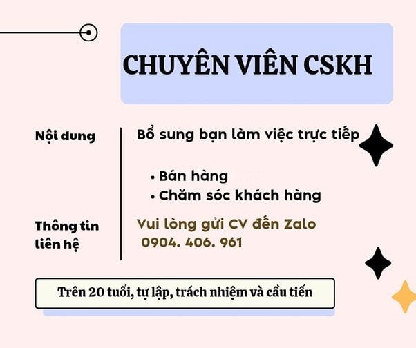 VIỆC LÀM NGAY cho người đi làm TPHCM