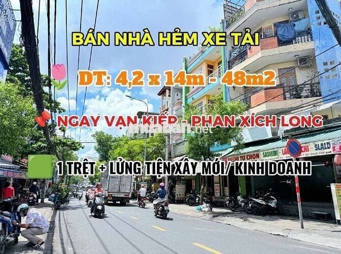 🟩Bán Nhà Ngay Vạn Kiếp - 4,2 x 14m - Hẻm Xe Tải - Tiện Ở + Kinh Doanh