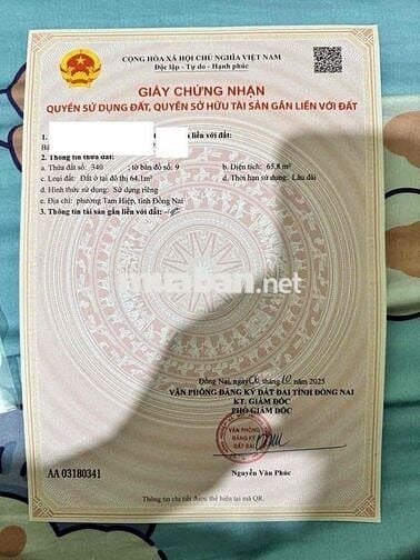 nhà tam hiệp đường nhựa 8 mét chính tôi bán