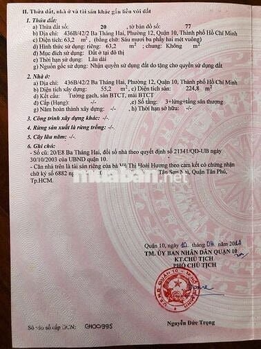 Bán nhà căn góc trong cư xá Nguyễn Trung Trực, đường 3/2, P.12, Q.10