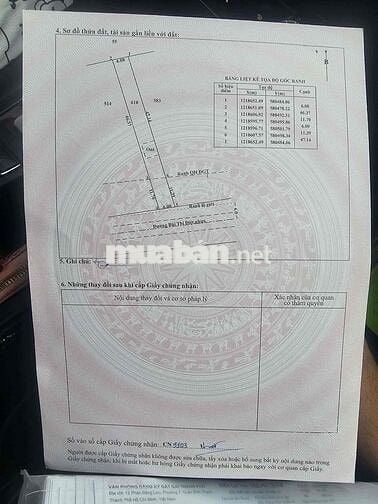 bán đất mặt tiền, đường Bùi thị duyệt