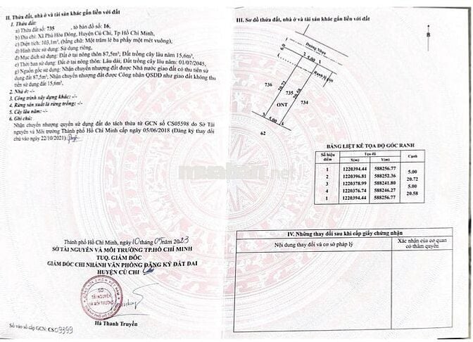 Chủ Cần bán lô đất 103m2 giá 800tr, SHR Đ.Nguyễn Văn Khạ, Phú Hòa Đông