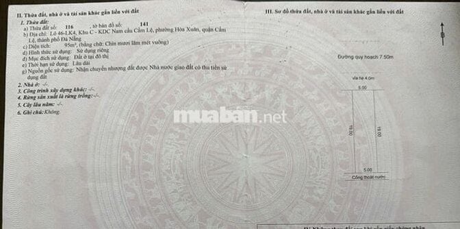 Bán đất khu nam cẩm lệ - cẩm nam 12