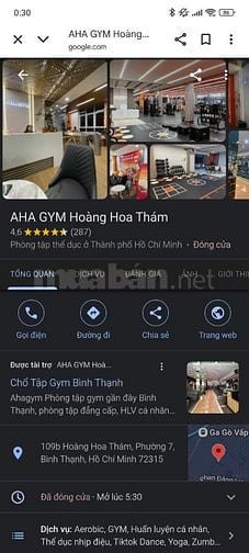 Pass gói Gym 3 năm Quận Bình Thạnh 