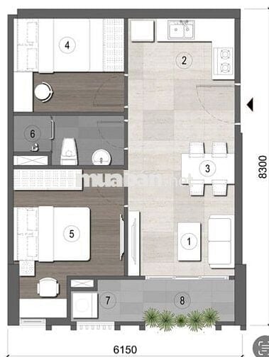 Căn Hộ 49.31m2 2PN Trung Tâm TP.Cần Thơ