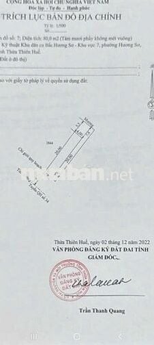 Bán đất khu quy hoạch bắc Hương Sơ , tp Huế