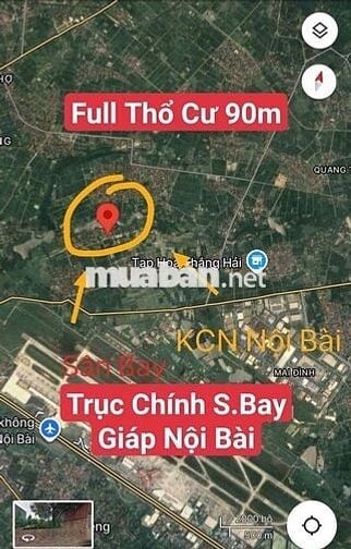 Đất Nội Bài Trục chính Bắc Hạ Full thổ Cư 90m đầu tư sinh lời cao