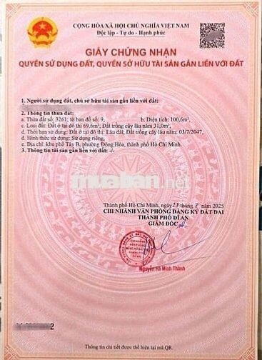 Bán Lô Đất MT Cây Da Xề phường Đông Hoà Tp HCM