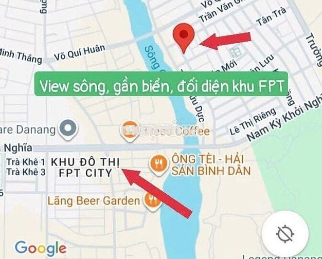 Chủ kẹt tiền bán nhanh lo đất view sông - sát biển - cạnh đô thị FPT