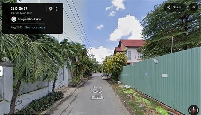 Đường 37, Hiệp Bình Chánh, Thủ Đức – 79.9m² - (4.2 x 19m) - hẻm xe hơi