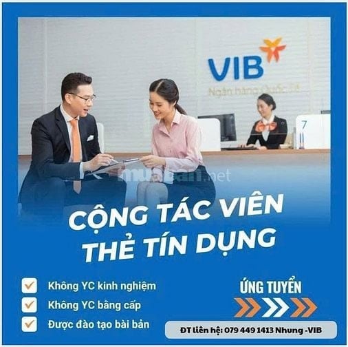 CỘNG TÁC VIÊN THẺ TÍN DỤNG NGÂN HÀNG VIB