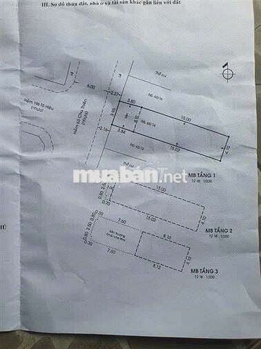 NHÀ 3 TẦNG MẶT TIỀN— LÊ THẬN , PHƯỜNG HIỆP TÂN (4m x20 m)