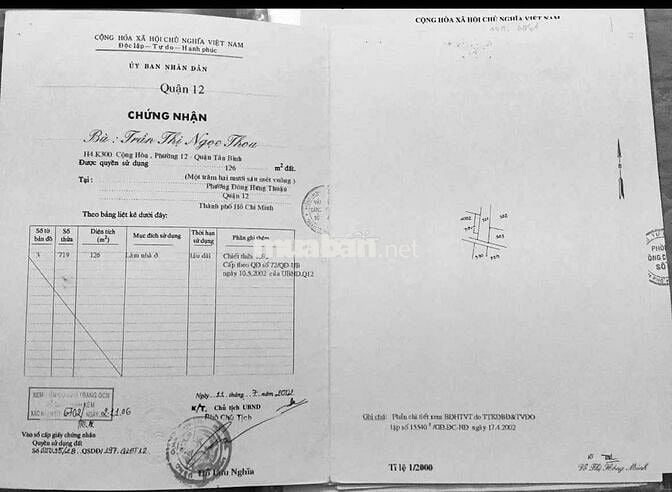 CHỦ BÁN ĐẤT SHR 5X30M MẶT TIỀN ĐÔNG HƯNG THUẬN 8, N.V.QUÁ Q12 CŨ