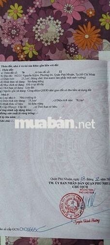 Nhà Giấy Tờ Đầy Đủ . Chính Chủ Rao .