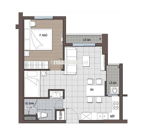 ✅ HOT-65m2-✅  2PN 1WC- Căn Góc- Cho thuê gấp 7tr5 vào ở Liền ^^!