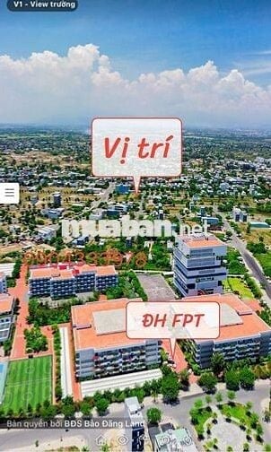 Tổng hợp các lô đất gần trường ĐH FPT Đà Nẵng giá chỉ từ 1,82 tỷ.
