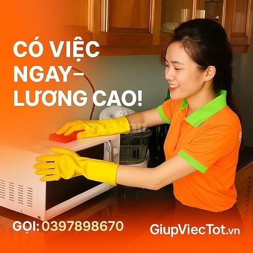 TUYỂN GẤP 5 GIÚP VIỆC THEO GIỜ | THU NHẬP ĐẾN 17 TRIỆU/THÁNG