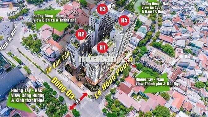 🏡 CĂN HỘ MÃ H4-1610 | 3PN CAO CẤP – VIEW SÔNG HƯƠNG, THÀNH PHỐ HUẾ