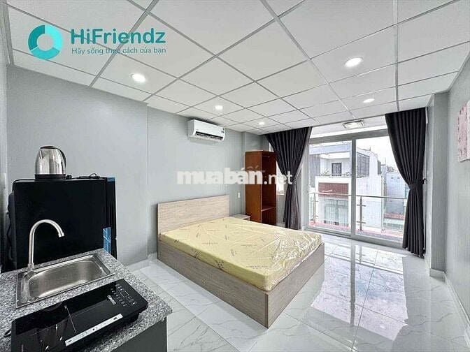 Khai trương phòng studio full nt máy giặt riêng, ban công, cửa sổ, 9p
