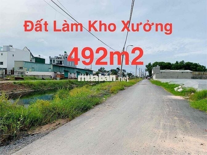 🔥🔥BÁN LÔ ĐẤT 492,8m2 MẶT TIỀN KÊNH ĐANG LÀM 40m