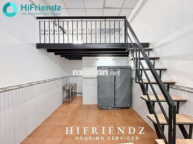 Phòng trọ duplex gác cao mét8 siêu rộng ở khu vực Bốn Xã