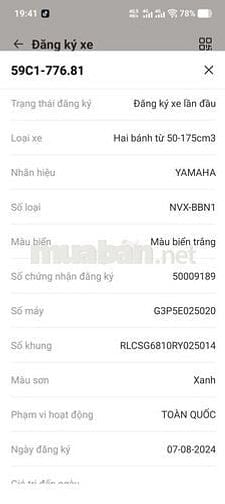 Cần ra đi em nvx 155 2024.  Chính chủ tp hcm
