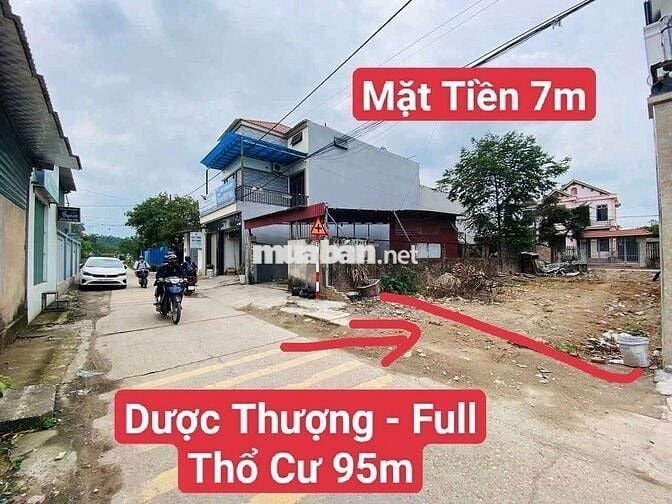 Dược Thượng Sóc Sơn mặt tiền rộng 7m full thổ cư 95 rất đẹp ngõ xe tải