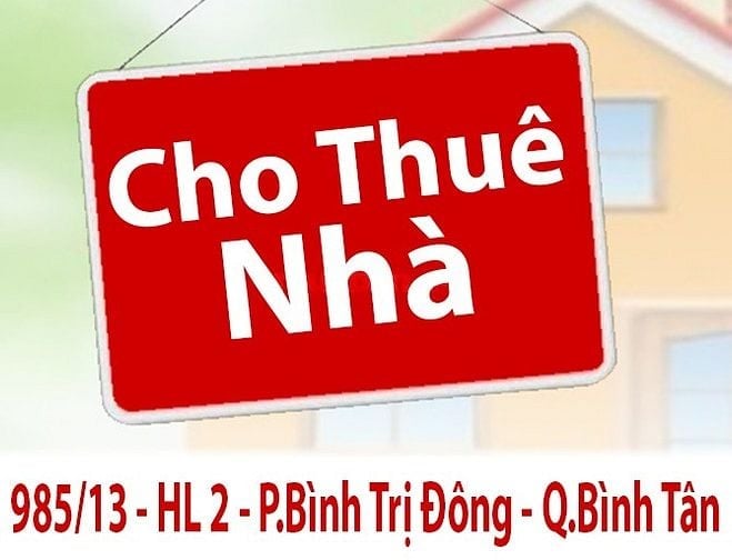 Nhà Cho Thuê 985/13 Hương Lộ 2 P.Bình Trị Đông Q.Bình Tân dt:4x15m 1L