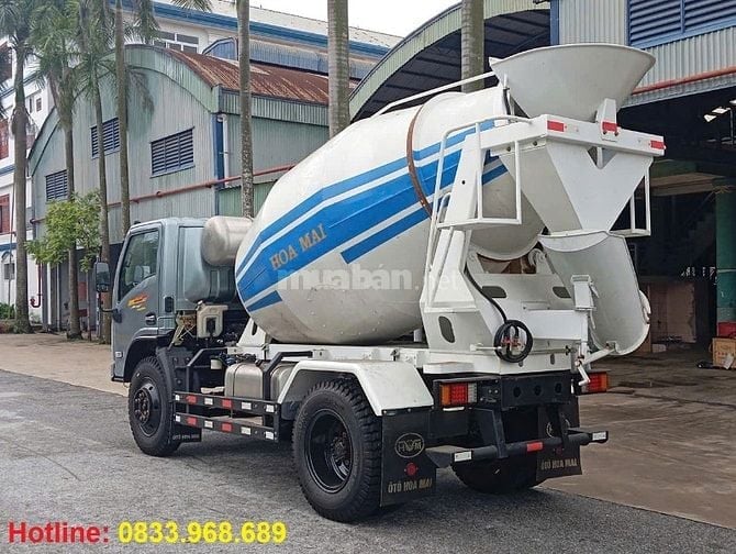 Xe trộn bê tông Hoa Mai 3–4 khối – Nhỏ gọn, chính hãng, giá tốt