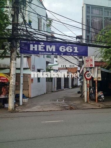 Mặt Tiền hẻm 661 đường 30/4  lộ oto. Dt 100m2