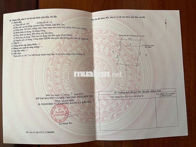 Bán đất mặt tiền 21m ngay trung tâm An Hiệp